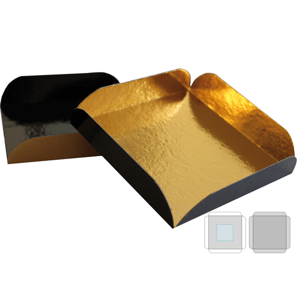 Cartão 2 Lados para Pastelaria Dourado/Preto Cartão